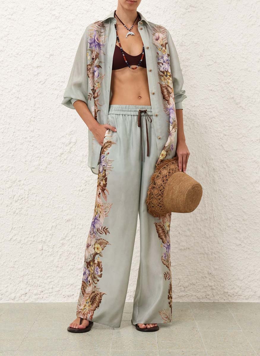 Zimmermann 'Coco' silk printed trousers