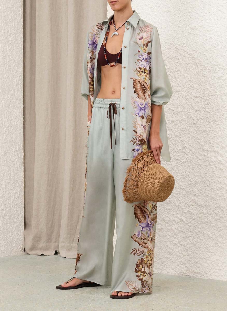 Zimmermann 'Coco' silk printed trousers