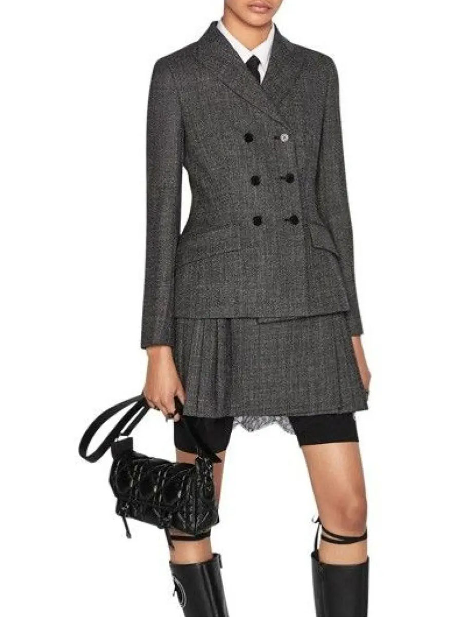 Плисирана пола с дантелен кант Christian Dior