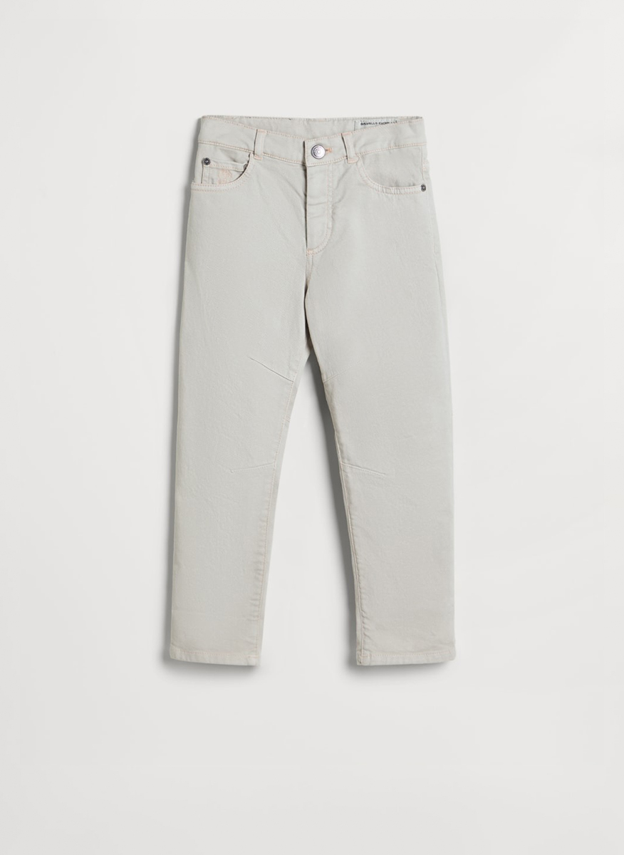Деним с контрастни детайли Brunello Cucinelli Kids 6