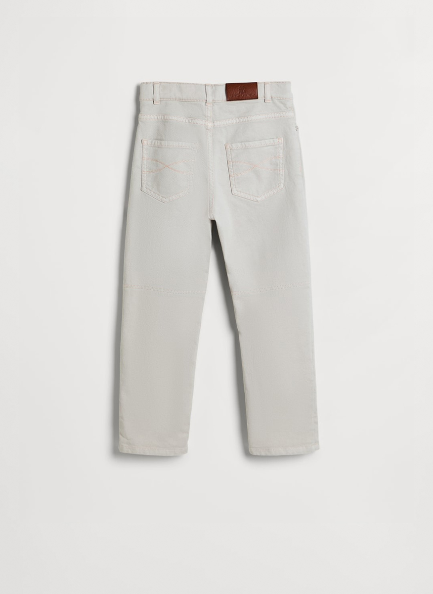 Деним с контрастни детайли Brunello Cucinelli Kids 6