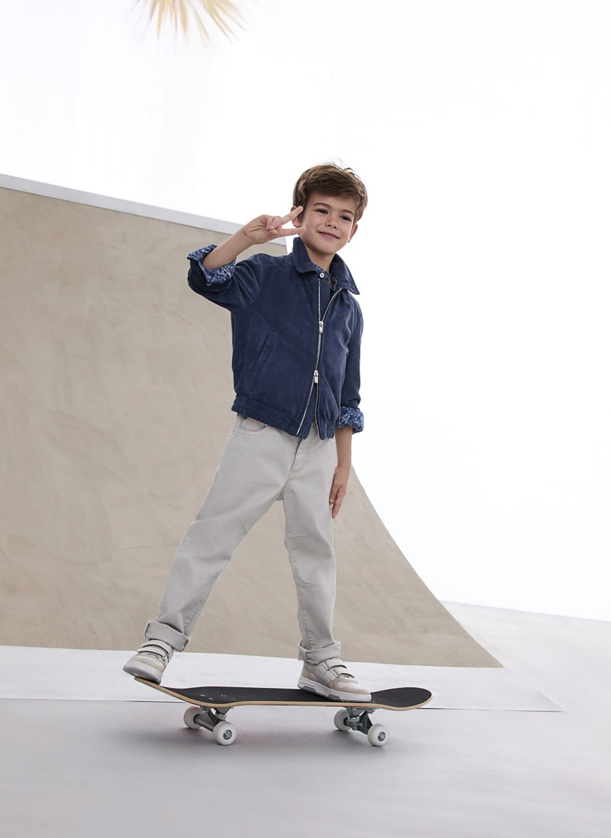 Деним с контрастни детайли Brunello Cucinelli Kids 6