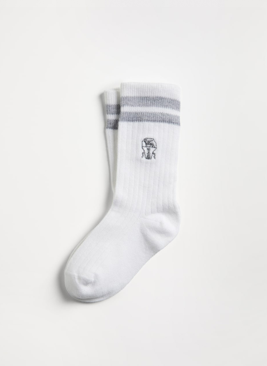 Brunello Cucinelli Kids socks with embroidered logo