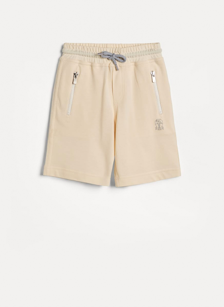 Къс спортен панталон Brunello Cucinelli Kids 10
