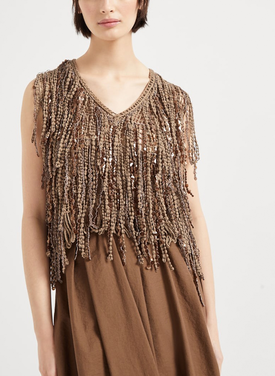Brunello Cucinelli top with fringes