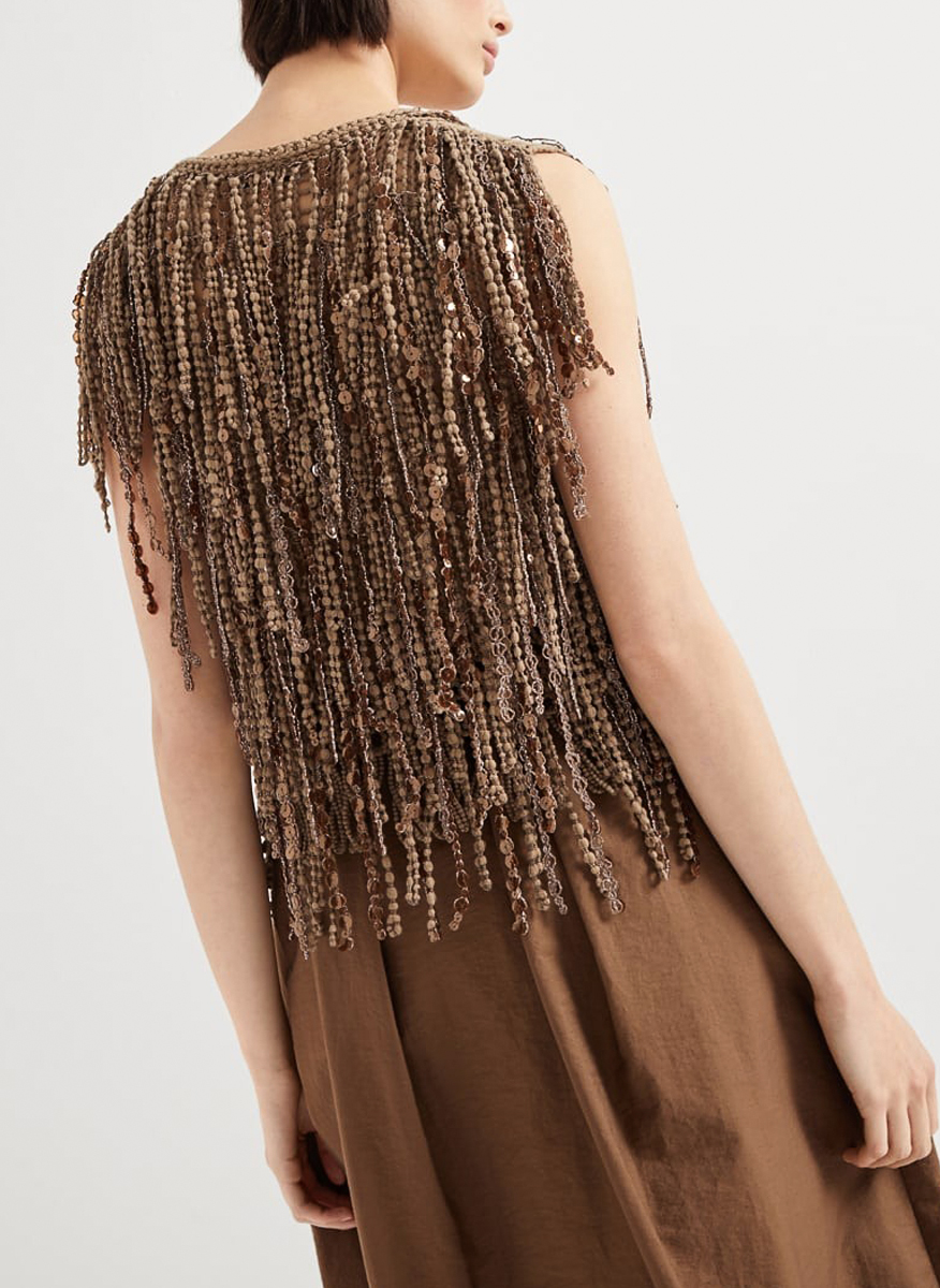 Brunello Cucinelli top with fringes