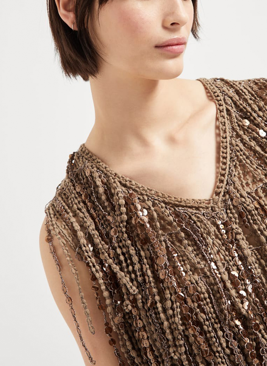 Brunello Cucinelli top with fringes
