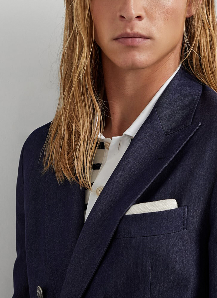 Brunello Cucinelli silk pocket square