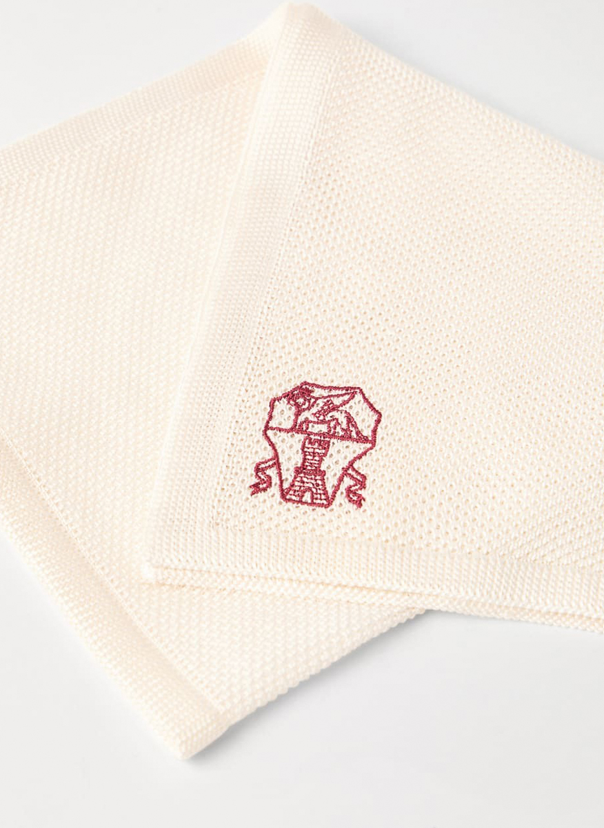 Brunello Cucinelli silk pocket square
