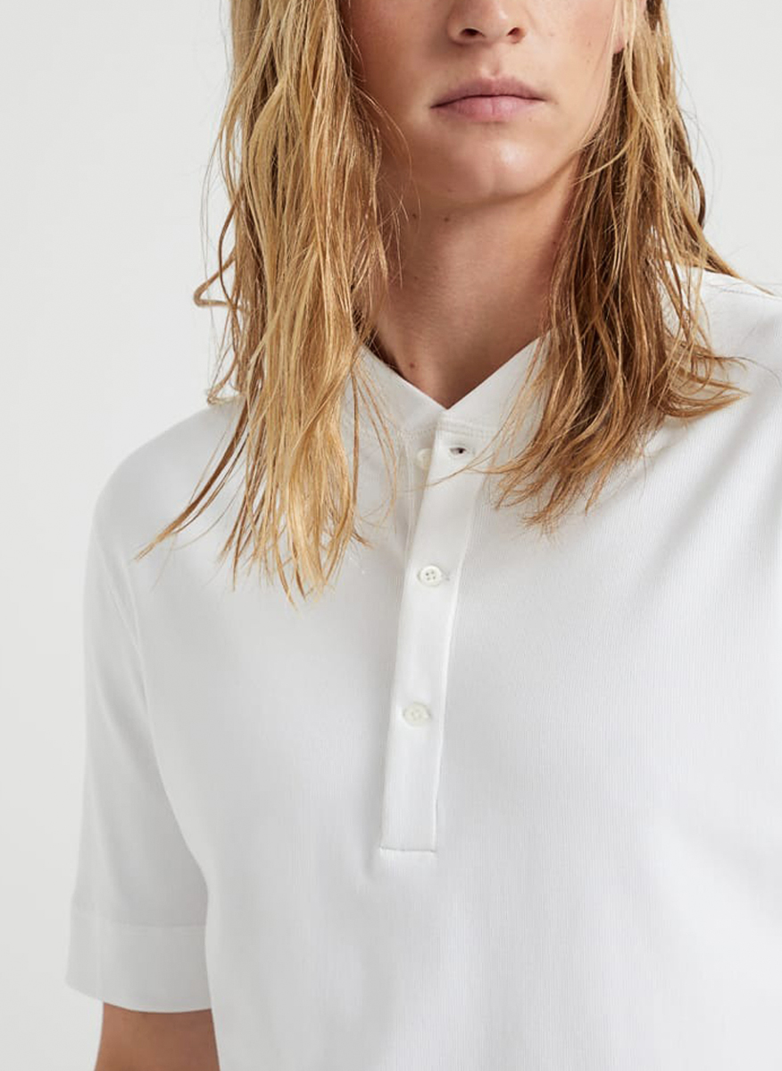Тишърт 'Henley collar' Brunello Cucinelli