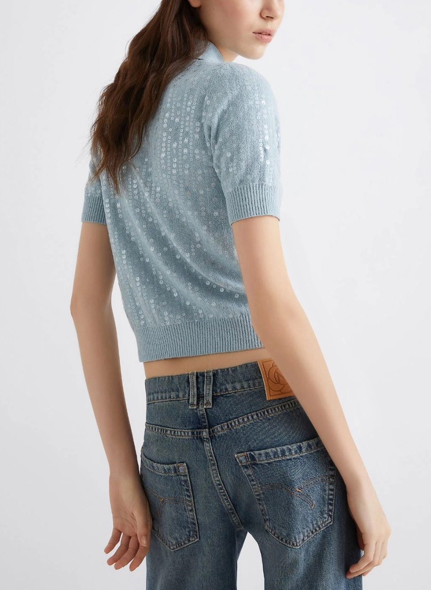 Marella Diadema poloshirt with sequins