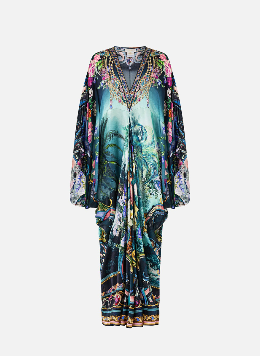 Camilla 'Basked in baroque' silk kaftan