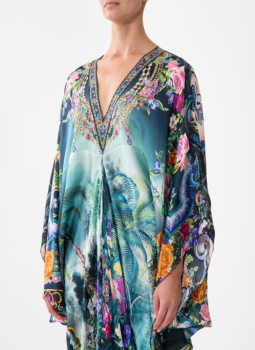 Camilla 'Basked in baroque' silk kaftan