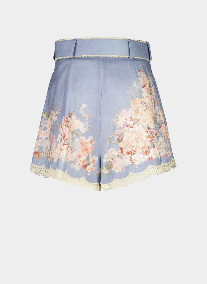 Zimmermann 'Blue Botanical' printed shorts