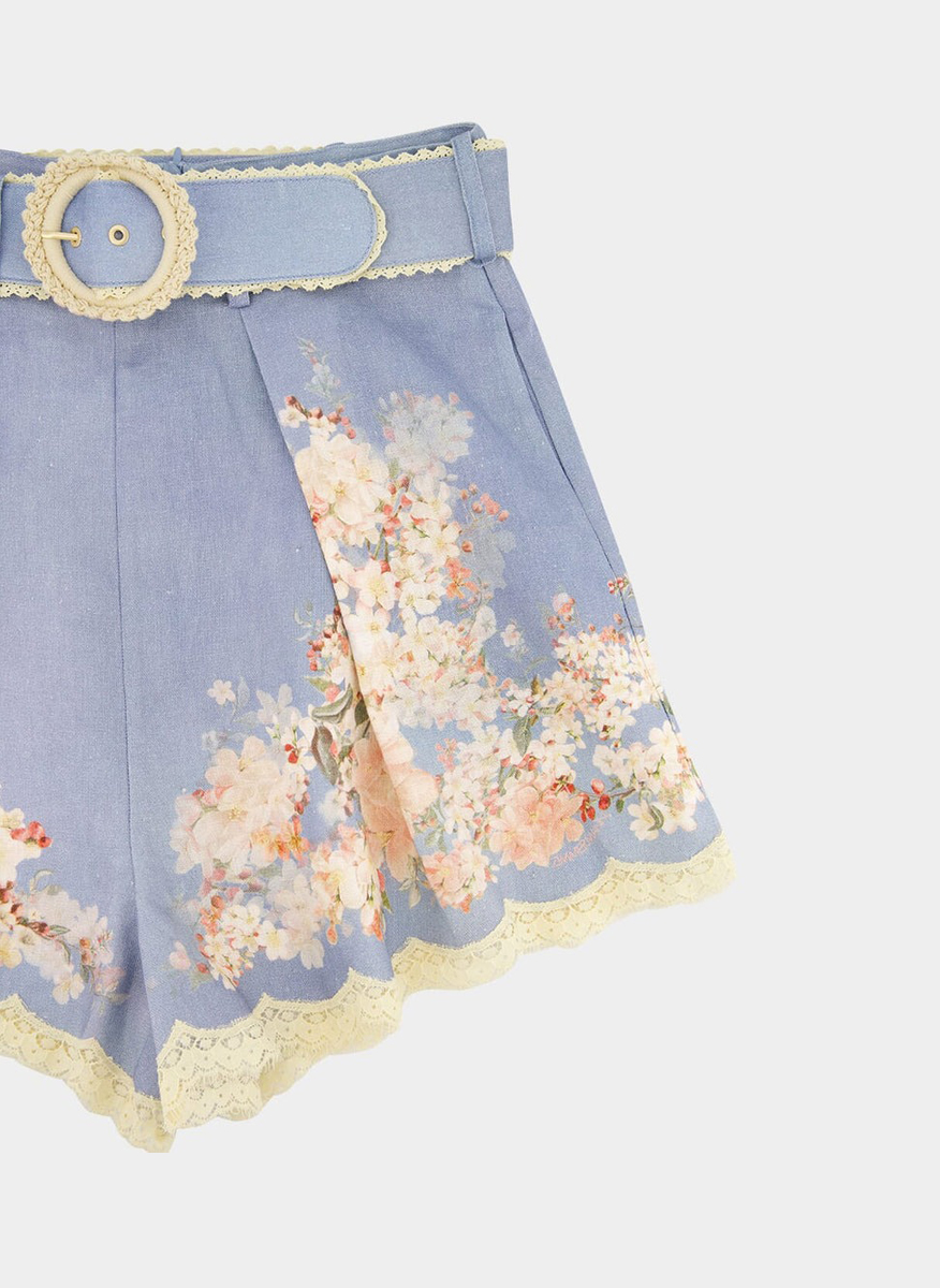 Zimmermann 'Blue Botanical' printed shorts