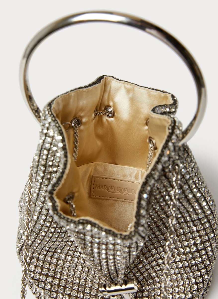 Marina Rinaldi Agar bag with rhinestones