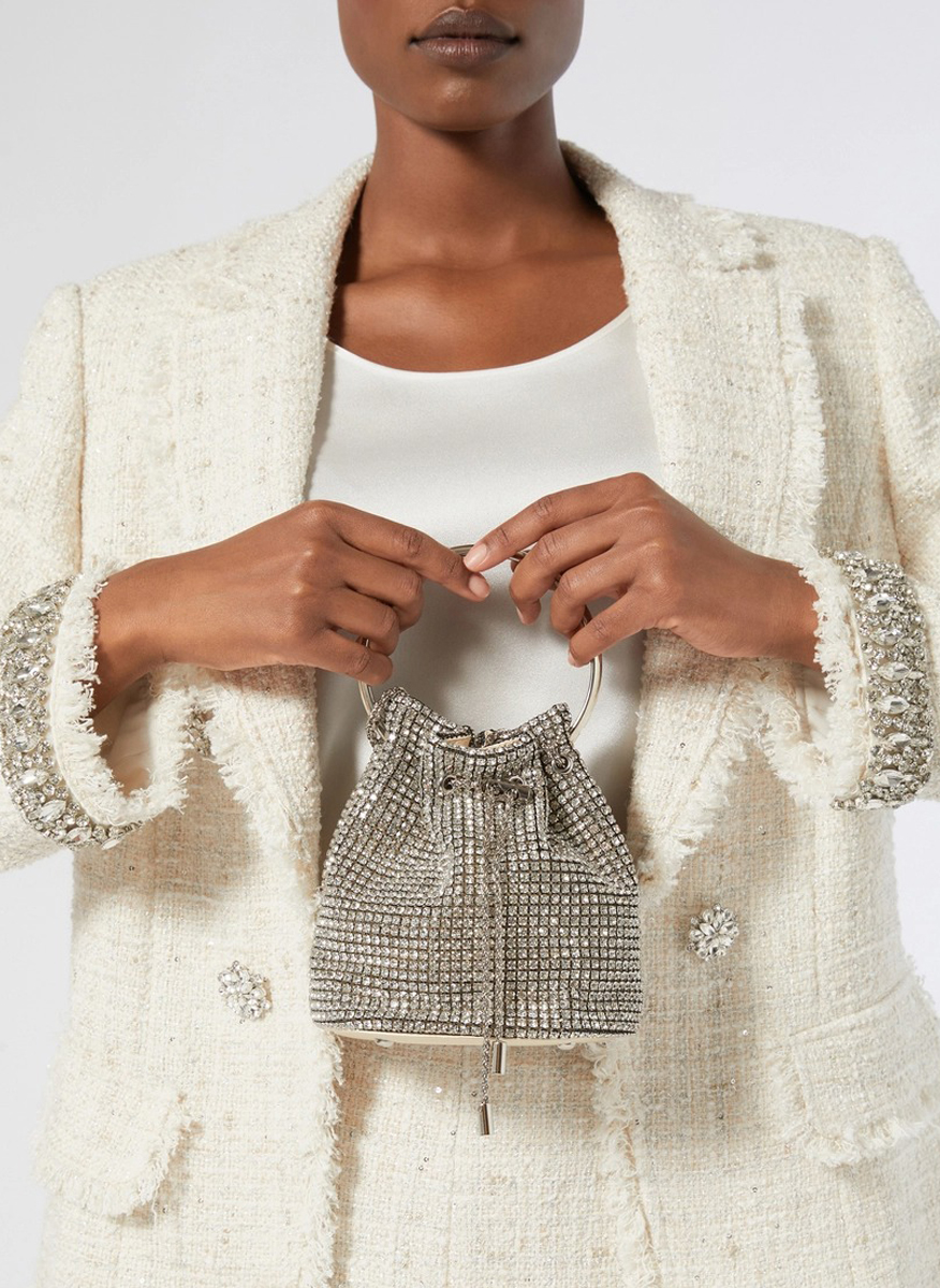 Marina Rinaldi Agar bag with rhinestones