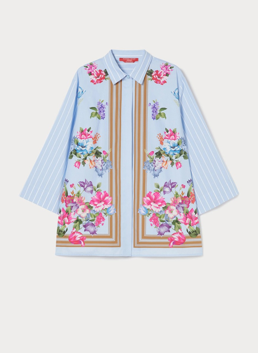 Marina Rinaldi Lana striped shirt