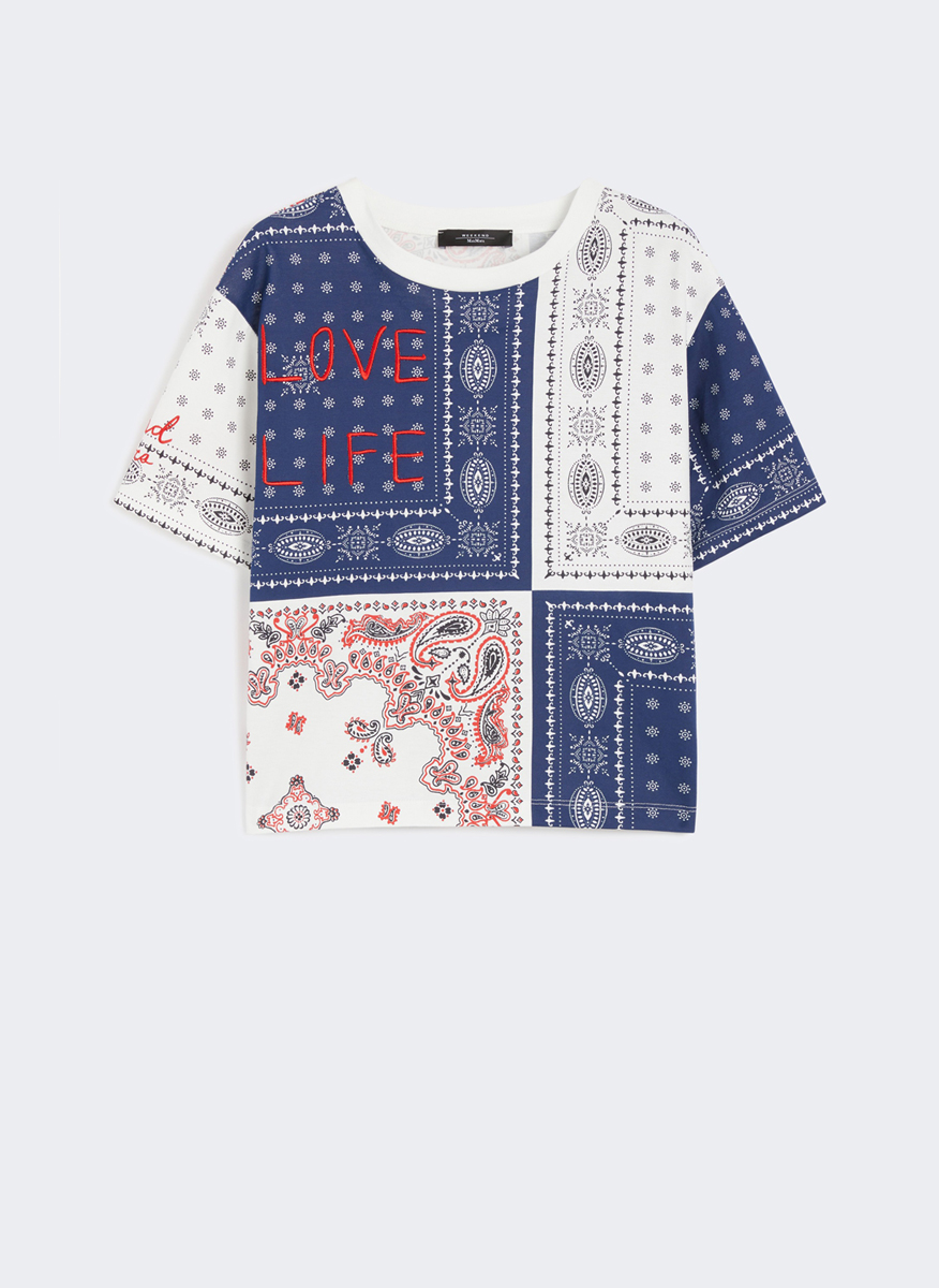 Тишърт с бродирани детайли Weekend Max Mara Acline
