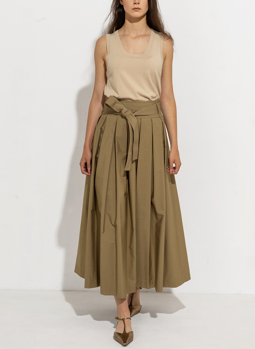 Плисирана пола с колан Weekend Max Mara Agiate