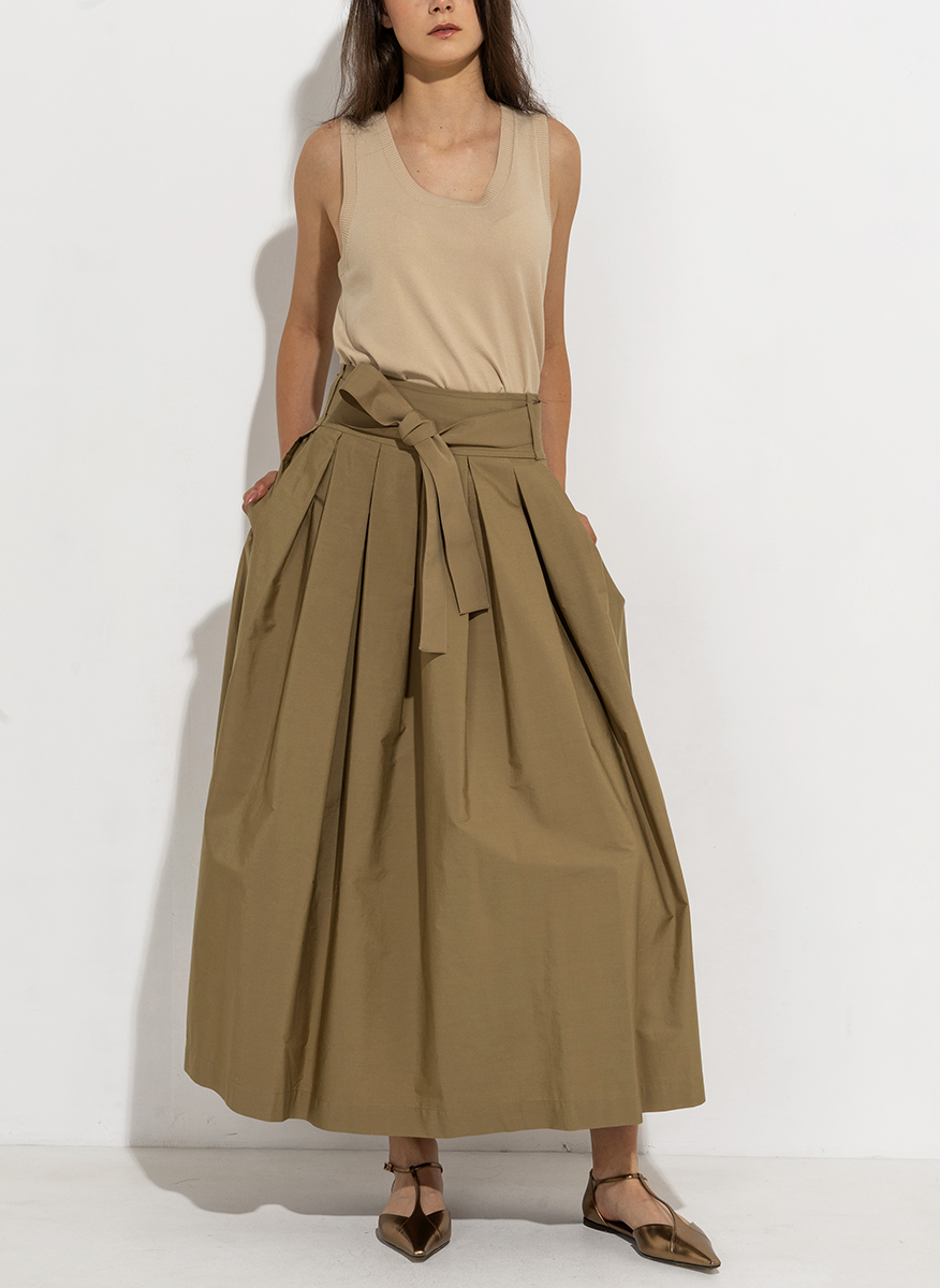 Плисирана пола с колан Weekend Max Mara Agiate