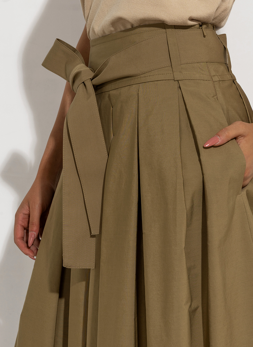 Плисирана пола с колан Weekend Max Mara Agiate