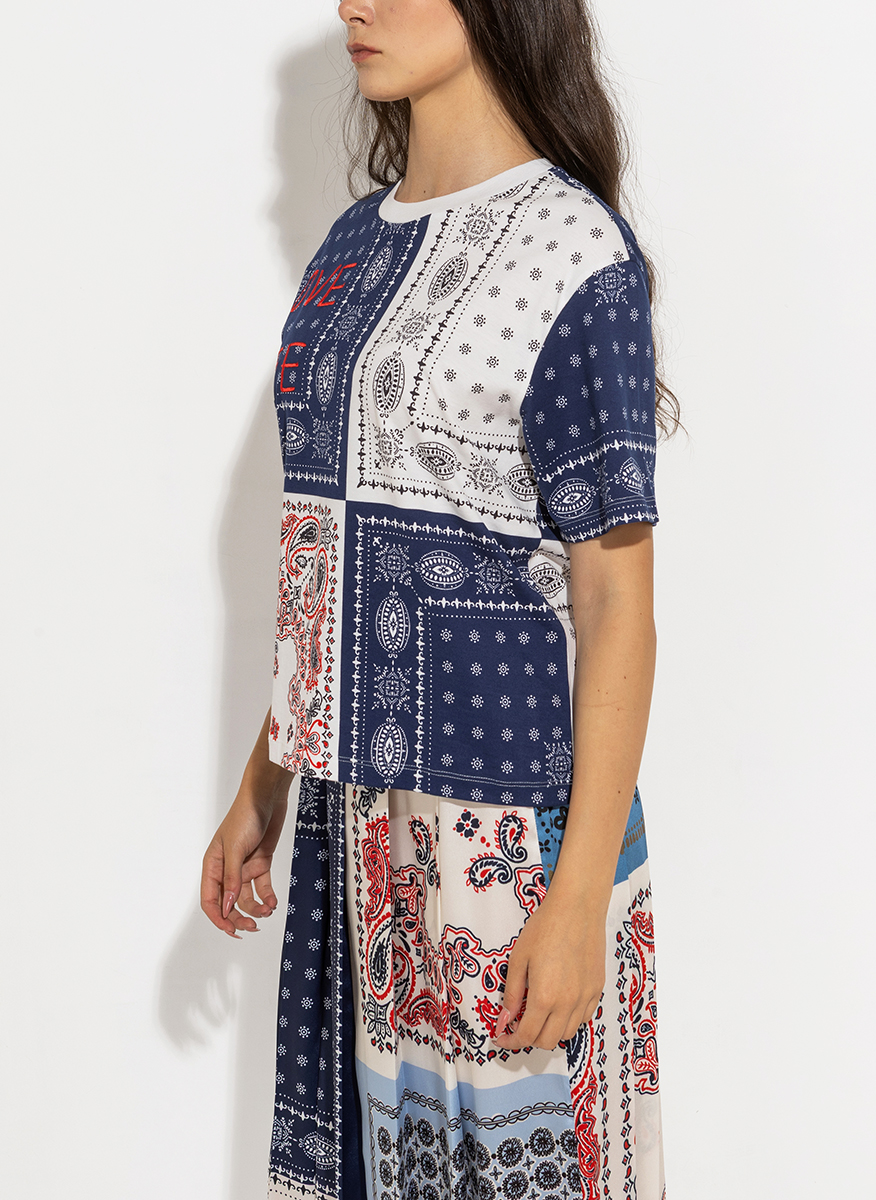 Тишърт с бродирани детайли Weekend Max Mara Acline