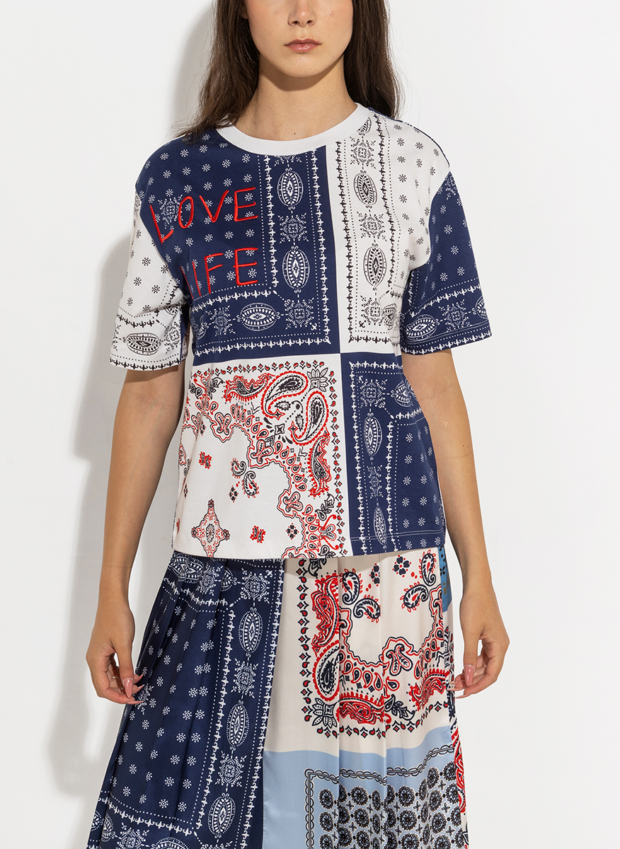 Тишърт с бродирани детайли Weekend Max Mara Acline