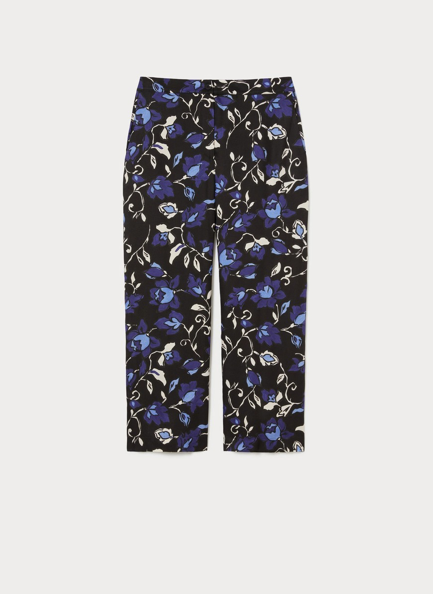 Marina Rinaldi Lauto straight-fit trousers in viscose twill fabric
