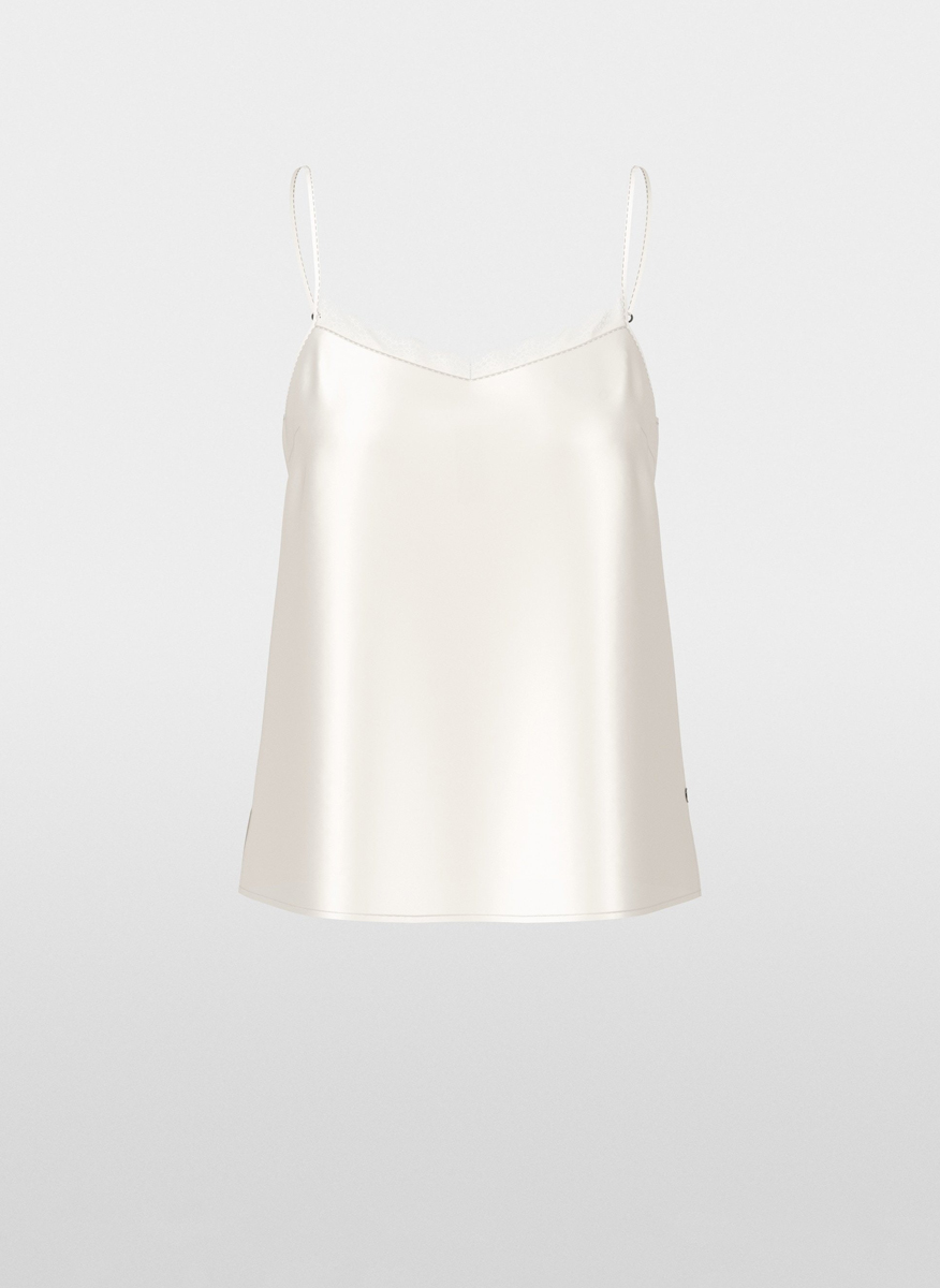 Копринен топ с дантела Marc Cain Additions