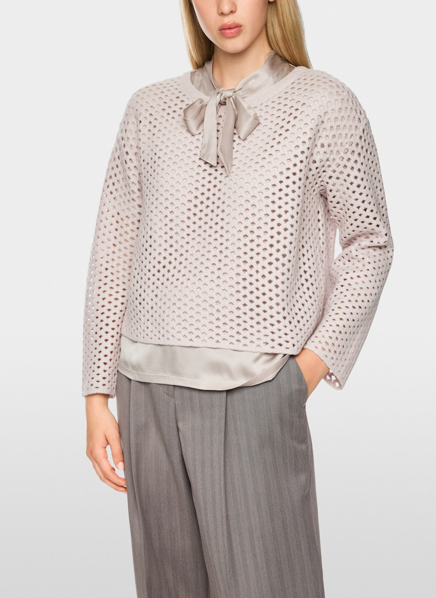 Пуловер от вълна 'Openwork' Marc Cain Collections