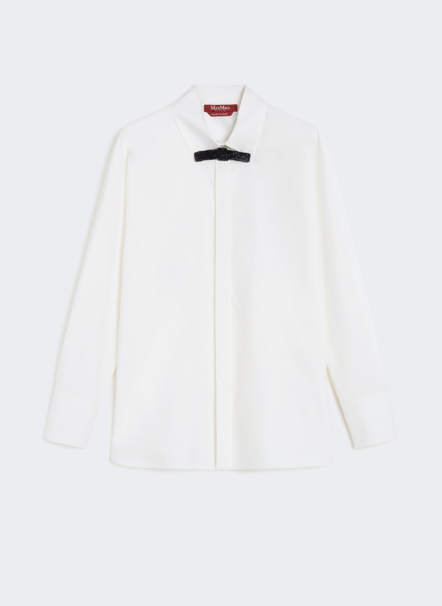 Риза с подвижна панделка с декоративни кристали Max Mara Studio Roll