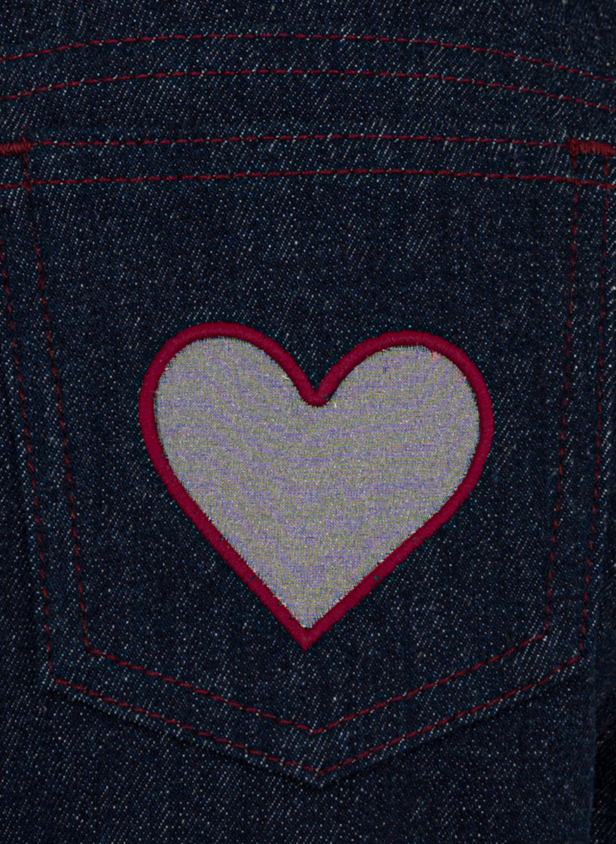 Simonetta denim with heart motif