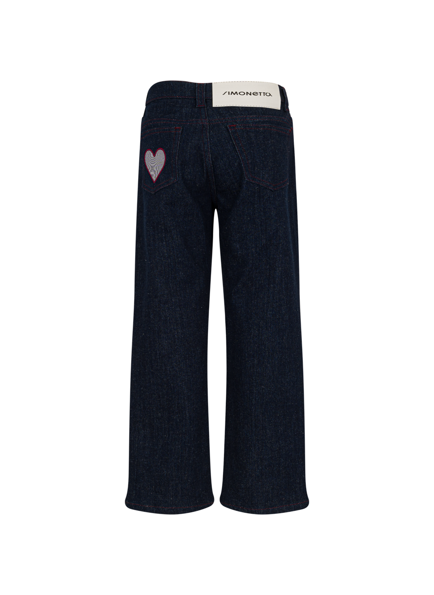 Simonetta denim with heart motif