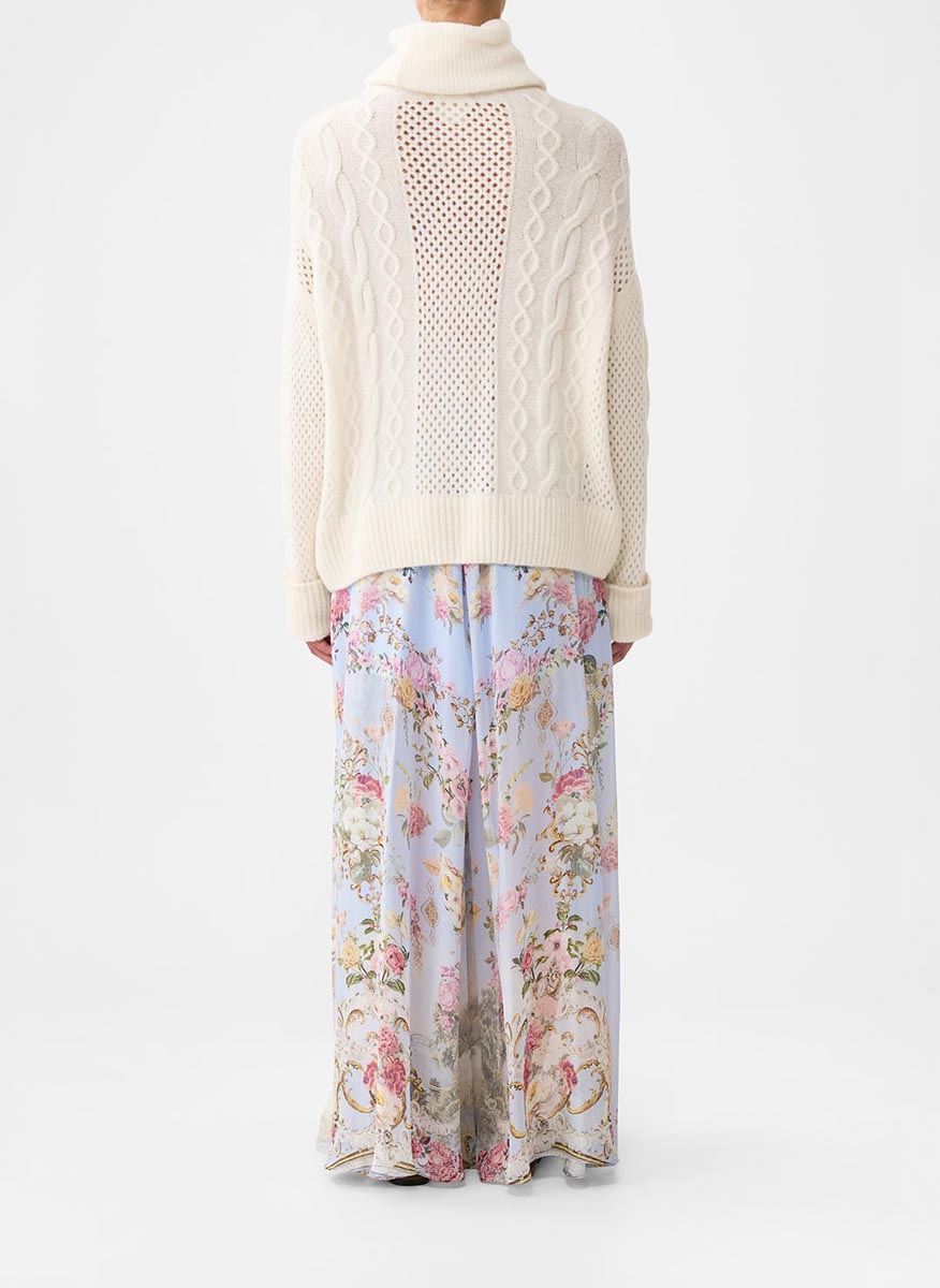 Camilla 'Tiled in time' jumper with feathers