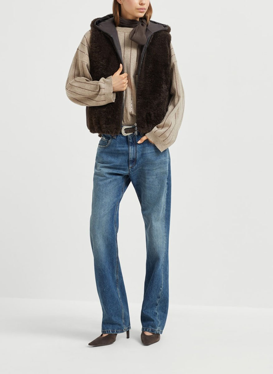 Brunello Cucinelli relaxed fit denim trousers