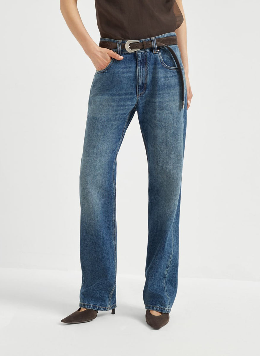 Brunello Cucinelli relaxed fit denim trousers