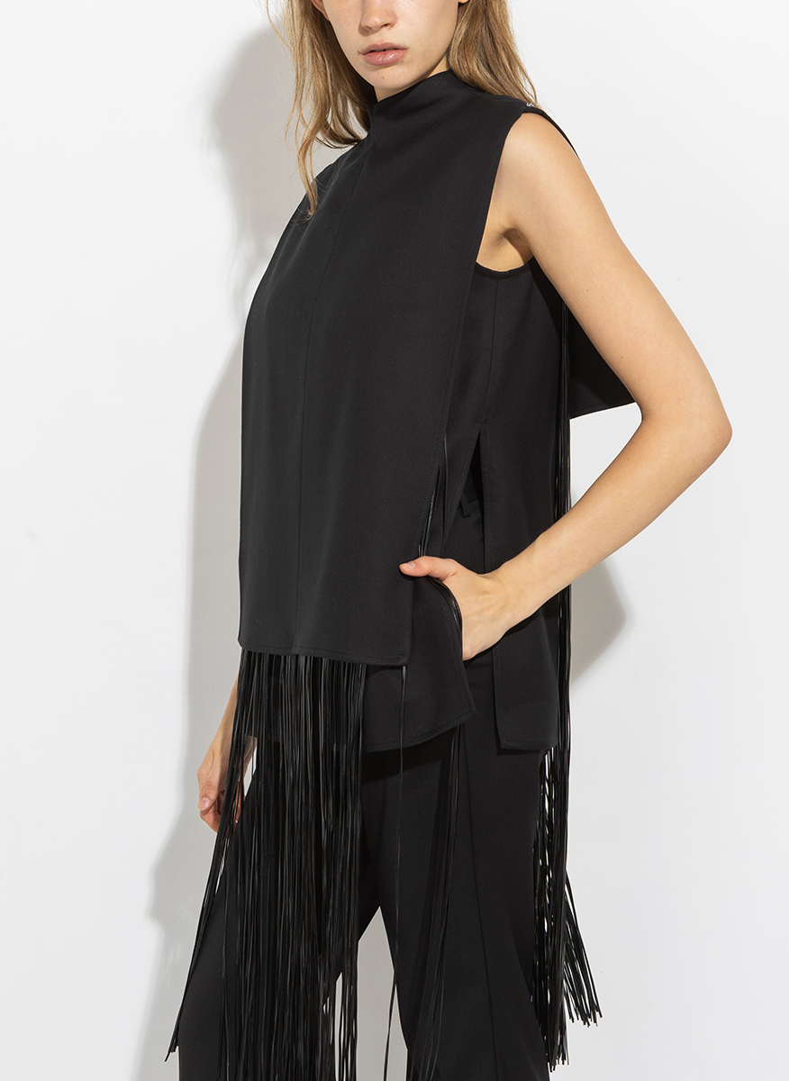 Sportmax Soraia top with asymmetriec motif