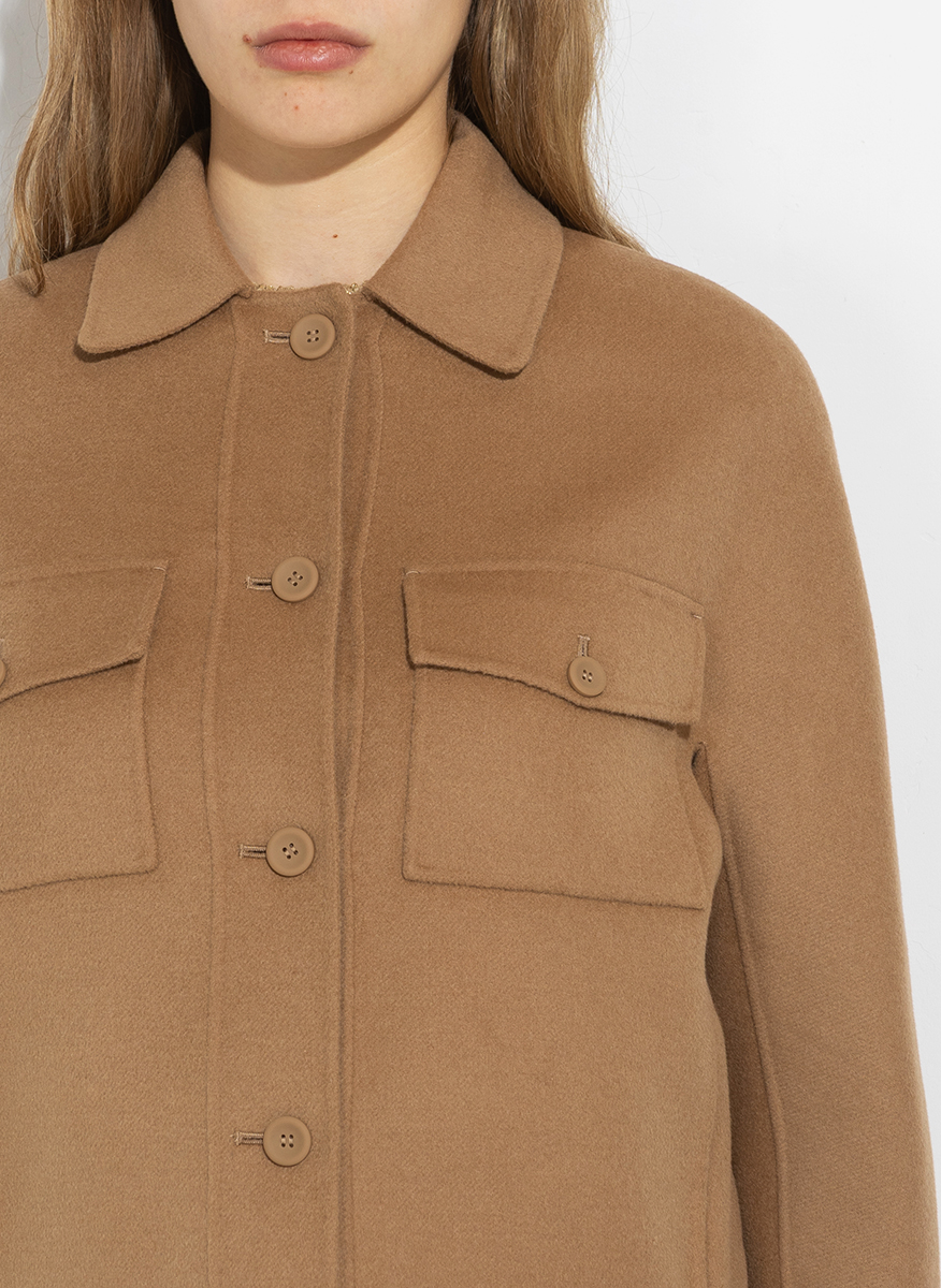 Късо палто от фина вълна и кашмир Max Mara Studio Fiero