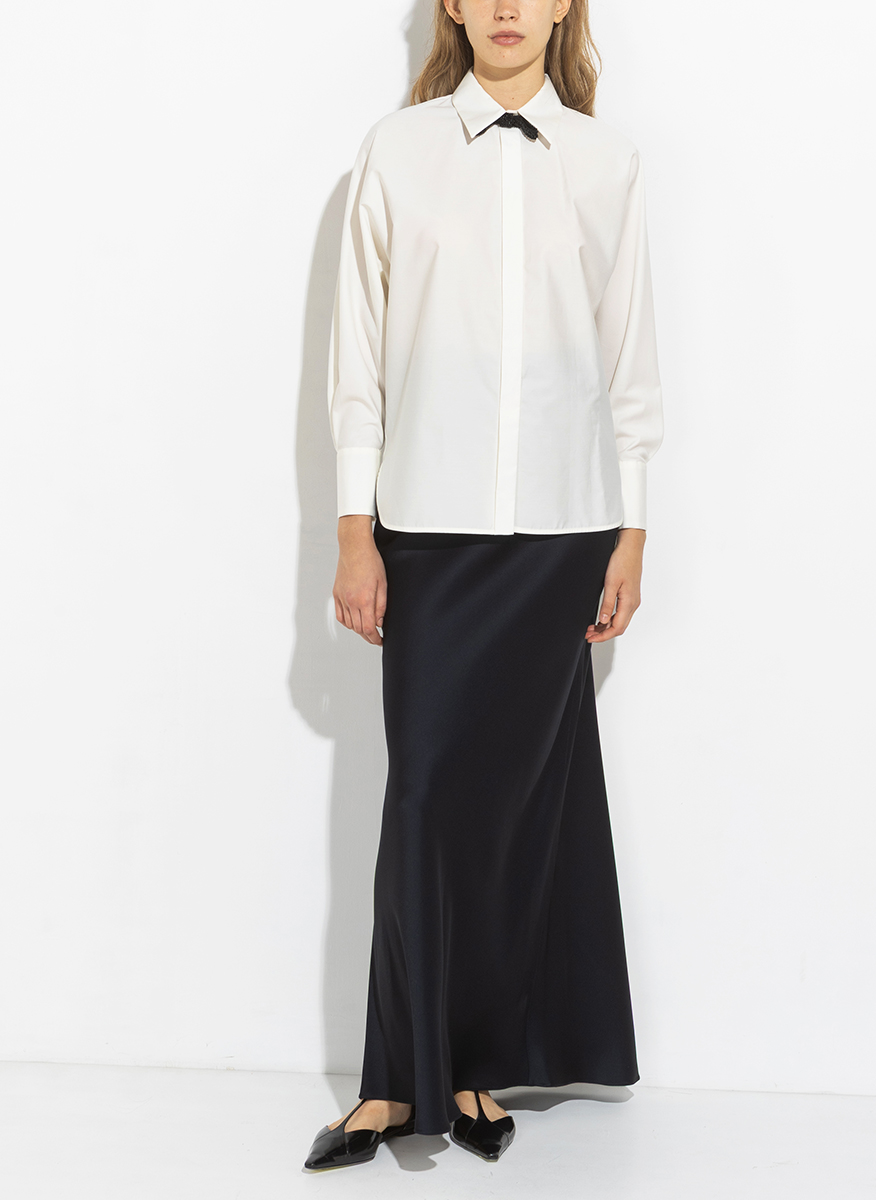 Риза с подвижна панделка с декоративни кристали Max Mara Studio Roll