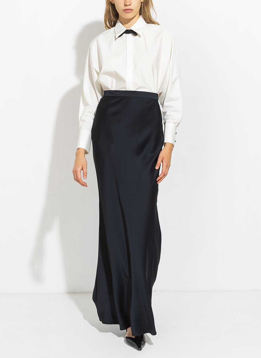 Риза с подвижна панделка с декоративни кристали Max Mara Studio Roll