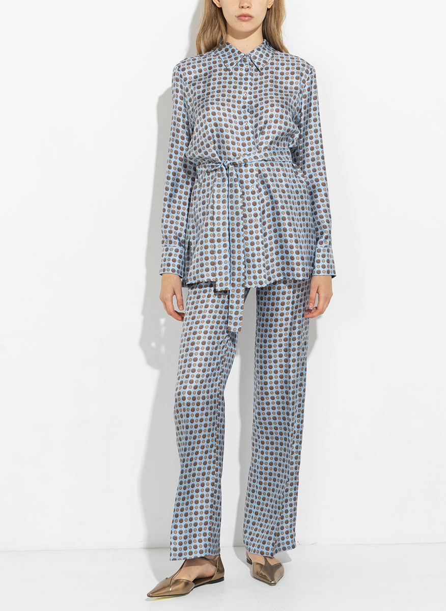Max Mara Jug 'Pyjama-style' printed silk shirt