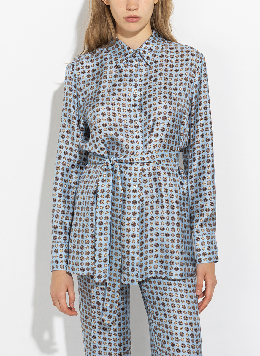 Max Mara Jug 'Pyjama-style' printed silk shirt