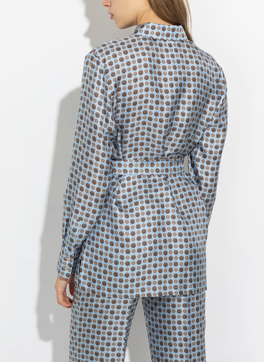 Max Mara Jug 'Pyjama-style' printed silk shirt