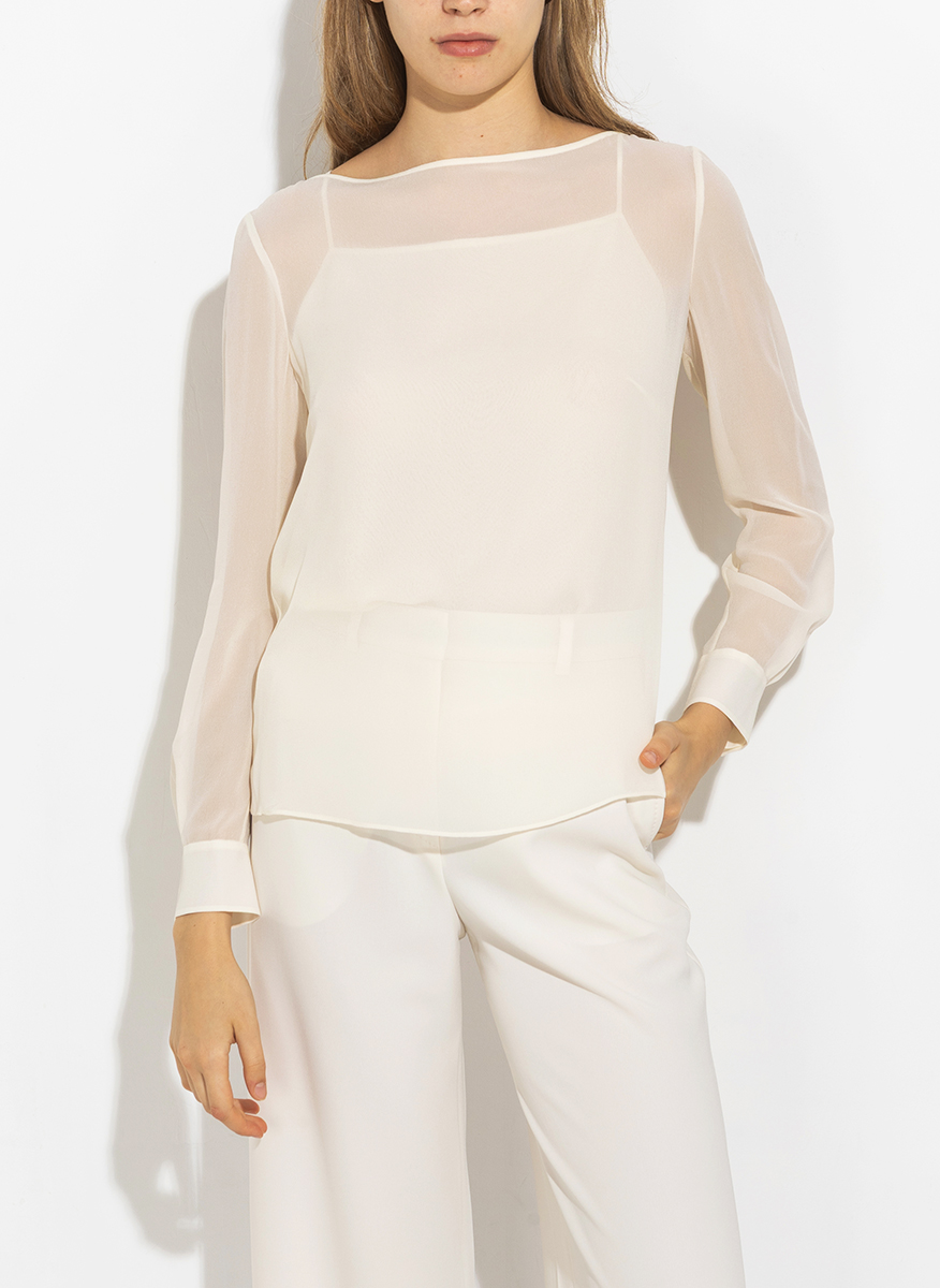 Блуза от копринен жоржет Max Mara Studio Demien