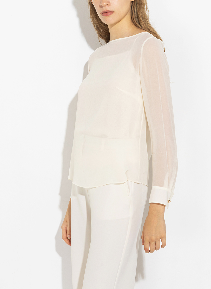 Блуза от копринен жоржет Max Mara Studio Demien