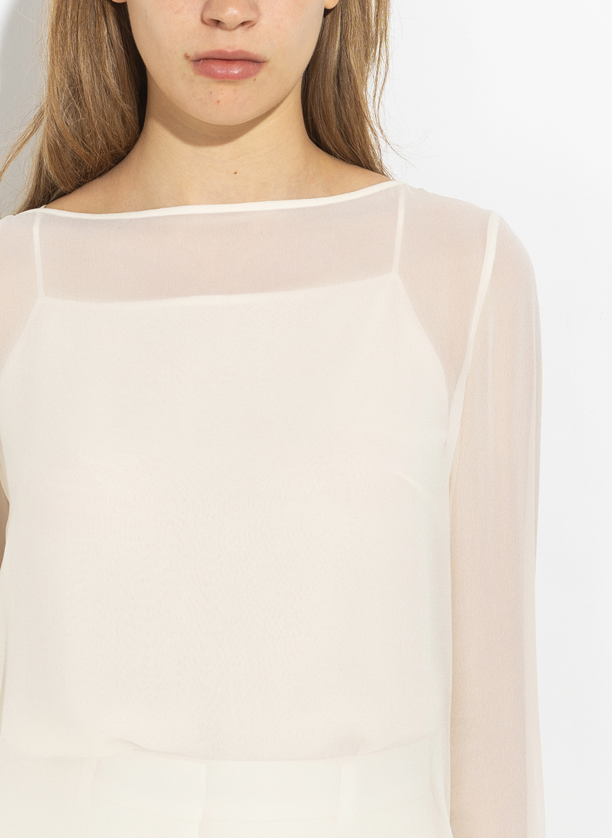 Блуза от копринен жоржет Max Mara Studio Demien