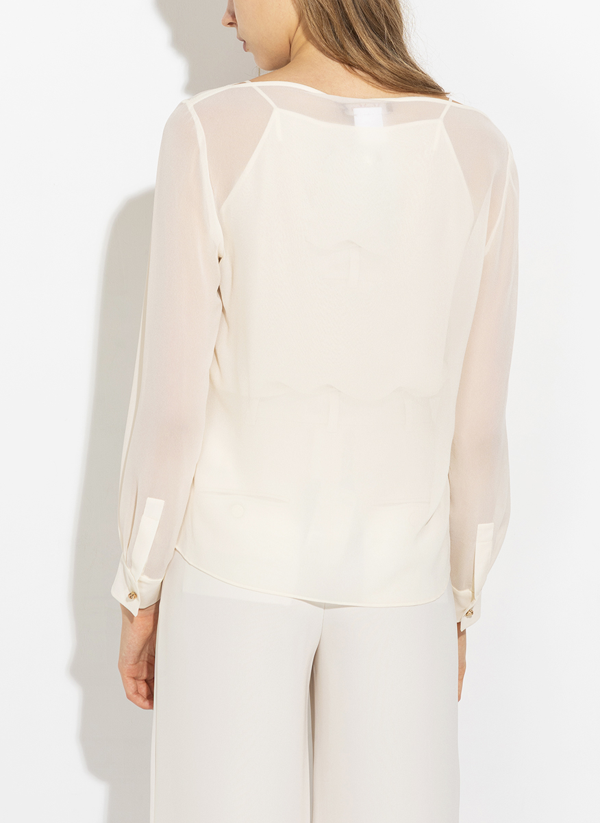 Блуза от копринен жоржет Max Mara Studio Demien
