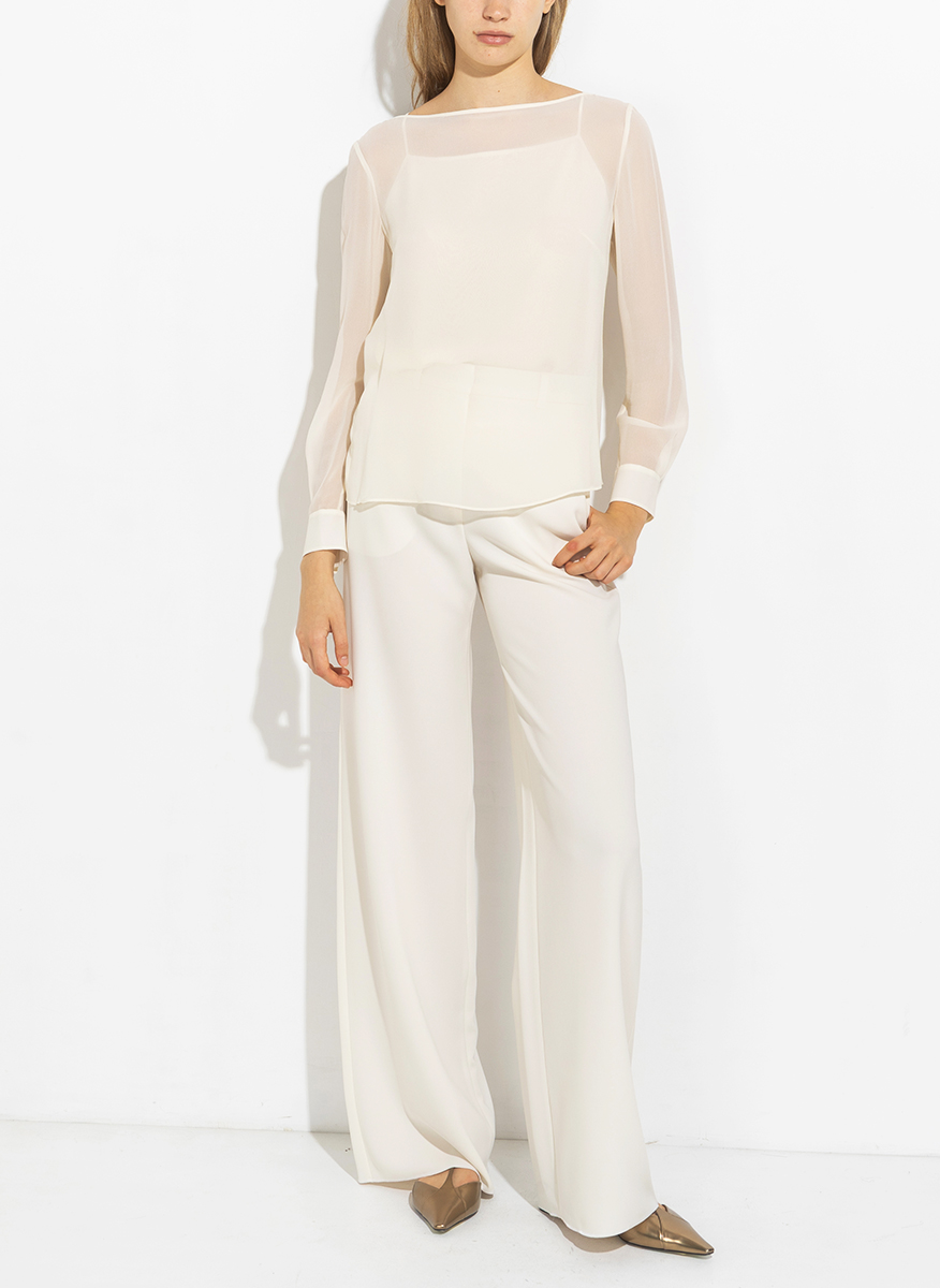 Блуза от копринен жоржет Max Mara Studio Demien