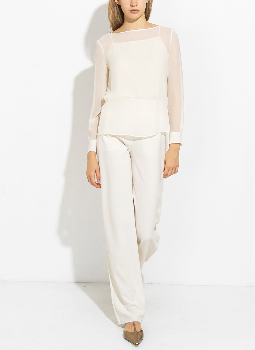 Блуза от копринен жоржет Max Mara Studio Demien